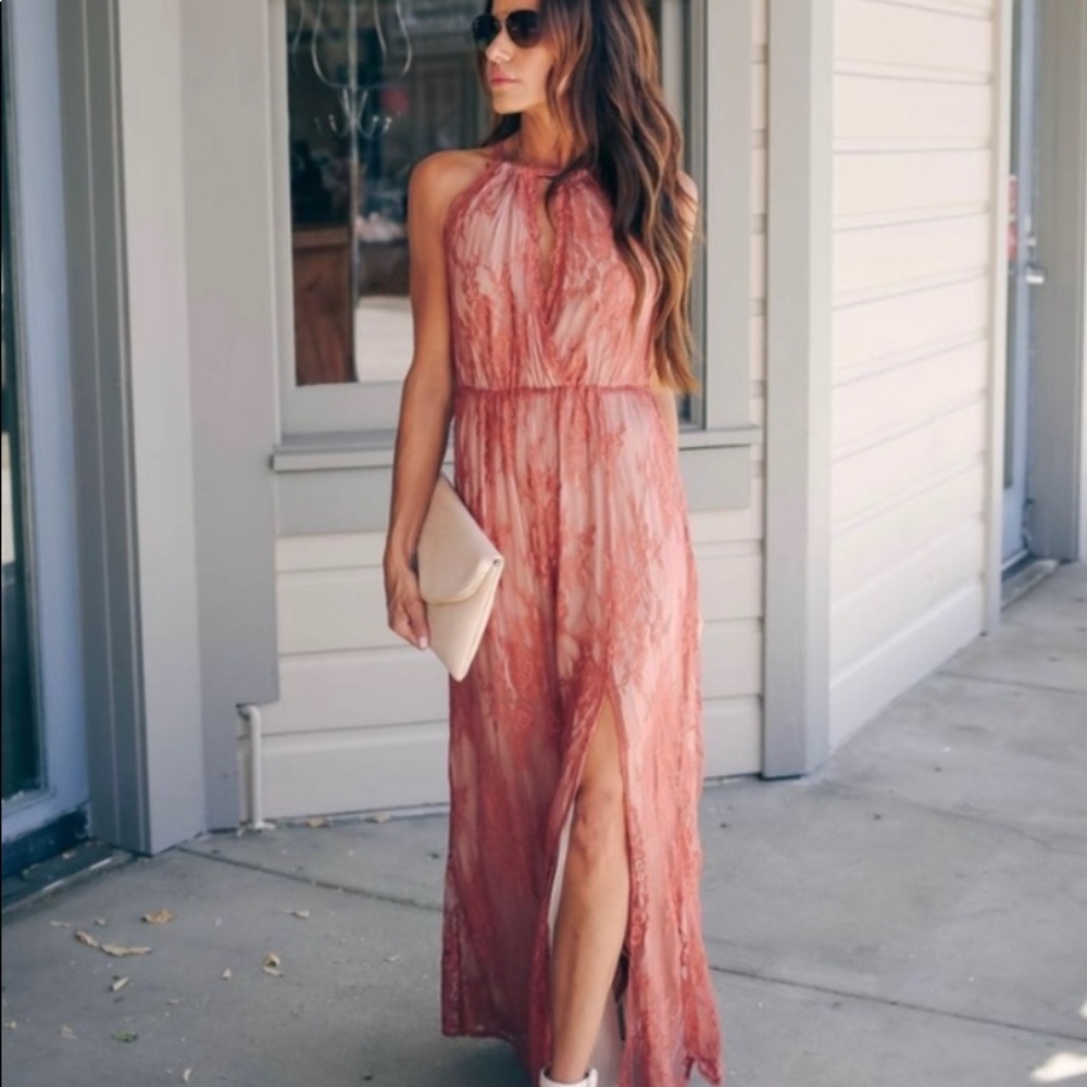 VICI ❤ NWT Brick Pathfinder Lace Maxi Dress